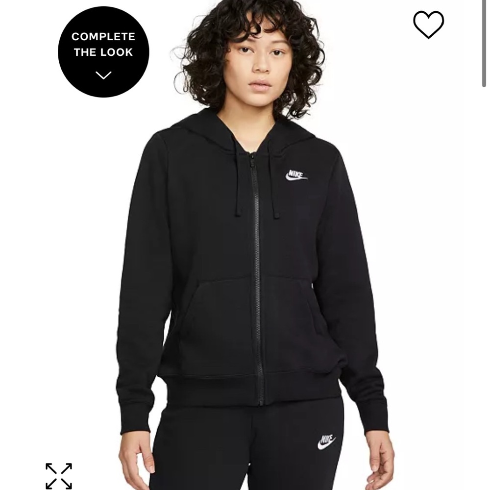 Nike women’s black zip up hoodie size small